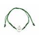 Bracelet ASSE vert logo ajouré Silver